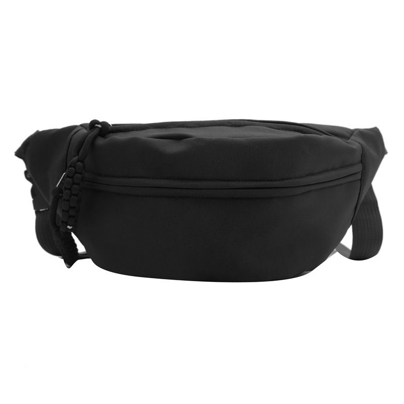 Bolso de pecho de lona japonés en bolso casual simple 2024 nuevo bolso de niño bolso de cintura color caramelo