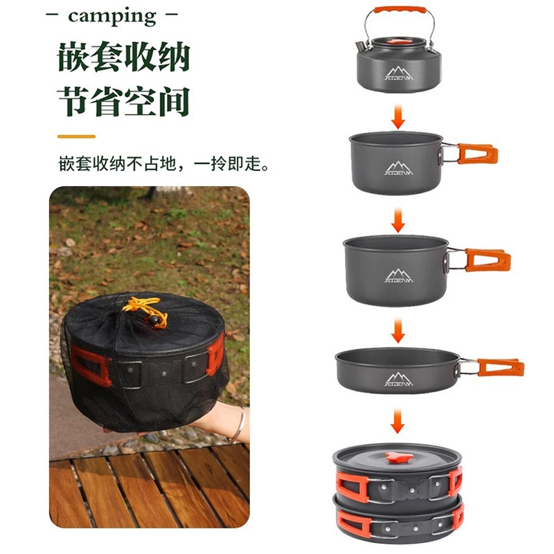 Travel equipment for camping for picnic, teapot, wholesale, full set