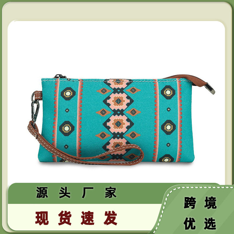 Cross-Border Hot-Selling Bohemian Style Women's Wallet, Fashionable and Portable Women's Bag, Coin Purse, Wholesale Short Style from Shiling