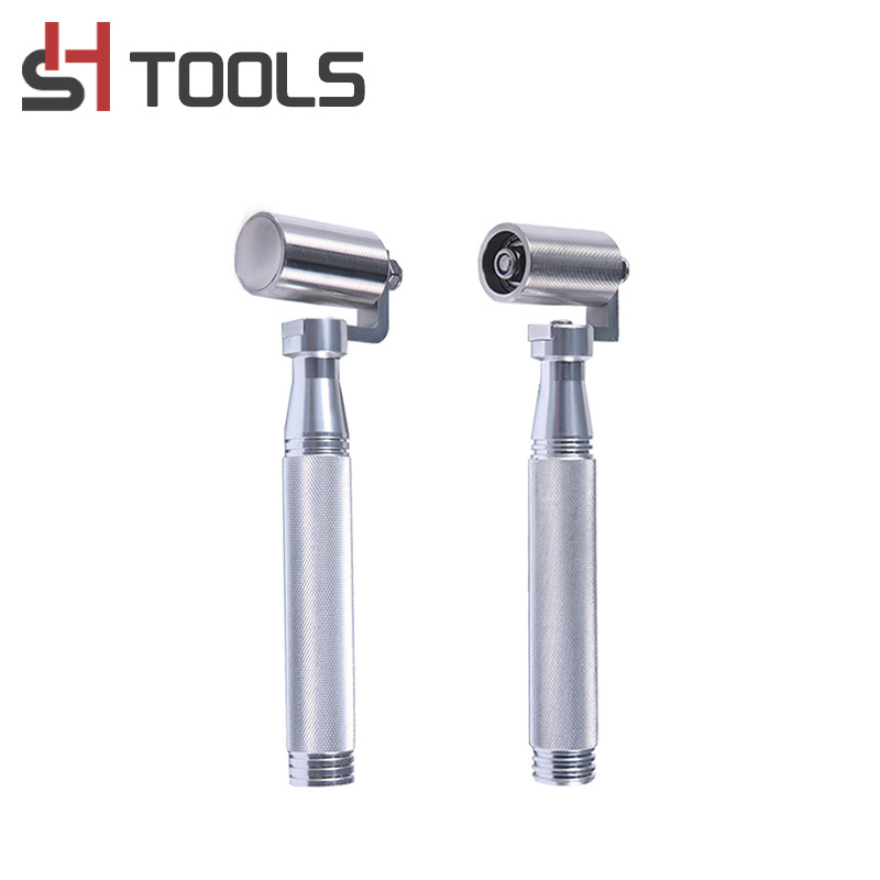 4公分不锈钢压轮铝柄把手 内置2个钢轴承墙纸接缝 不锈钢头部压轮