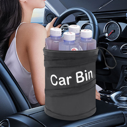 Cross-border best-selling car trash can—specialized hanging trash bin for cars, with a retractable, foldable, and portable trash bag.