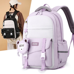 2024新款書包女初中高中學生韓版大容量小學生三到六年級雙肩背包