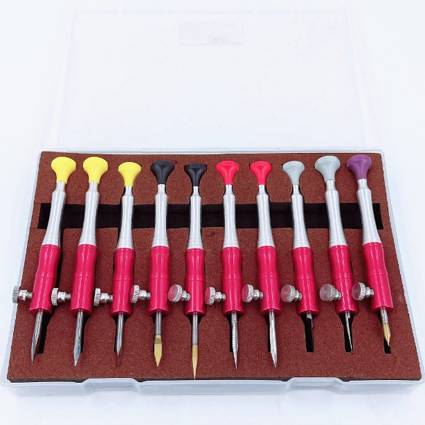 修表工具 十支装铰刀套装 用于扩孔工具 零件加工 维修手表