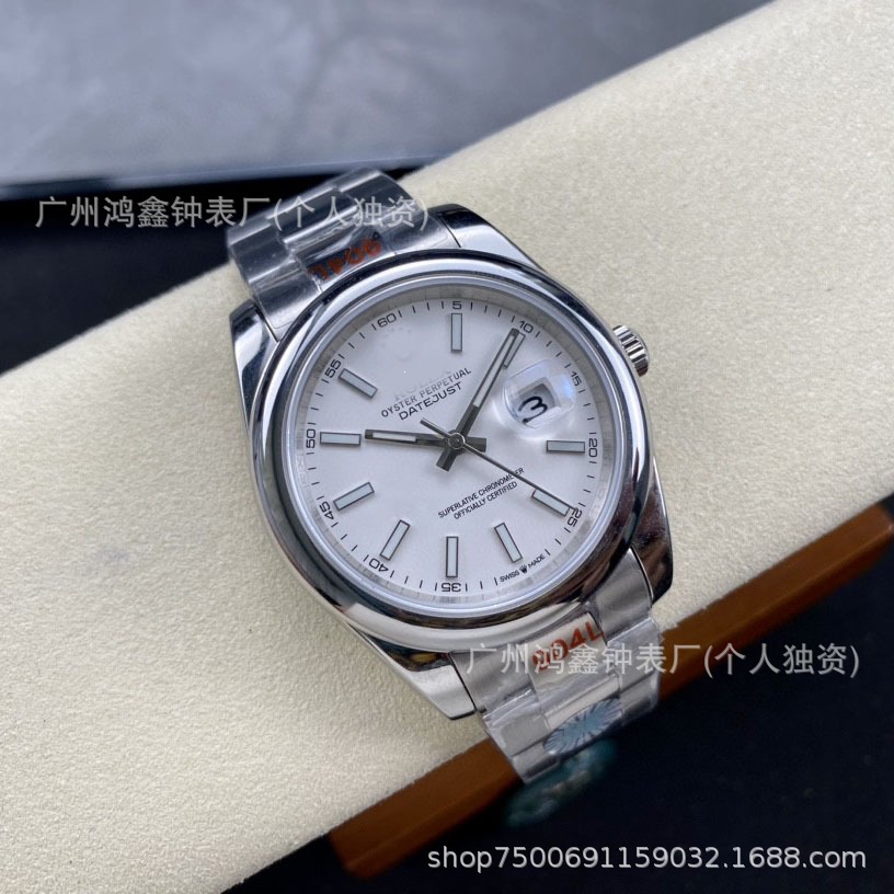 comercio exterior transfronterizo Oyster Registro de movimiento constante Reloj de apertura verde oliva Registro de hombre Reloj mecánico automático al por mayor