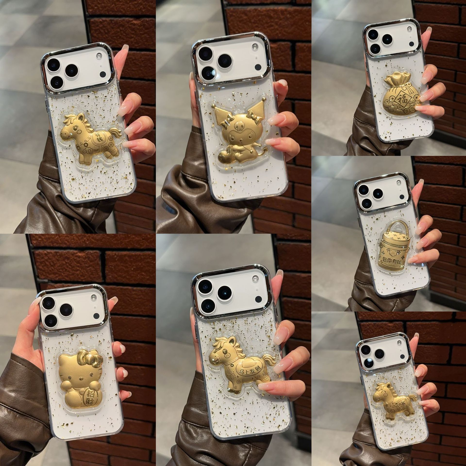滴胶金箔马上有钱适用华为荣耀400/magic8手机壳NOVA14招财猫钱袋