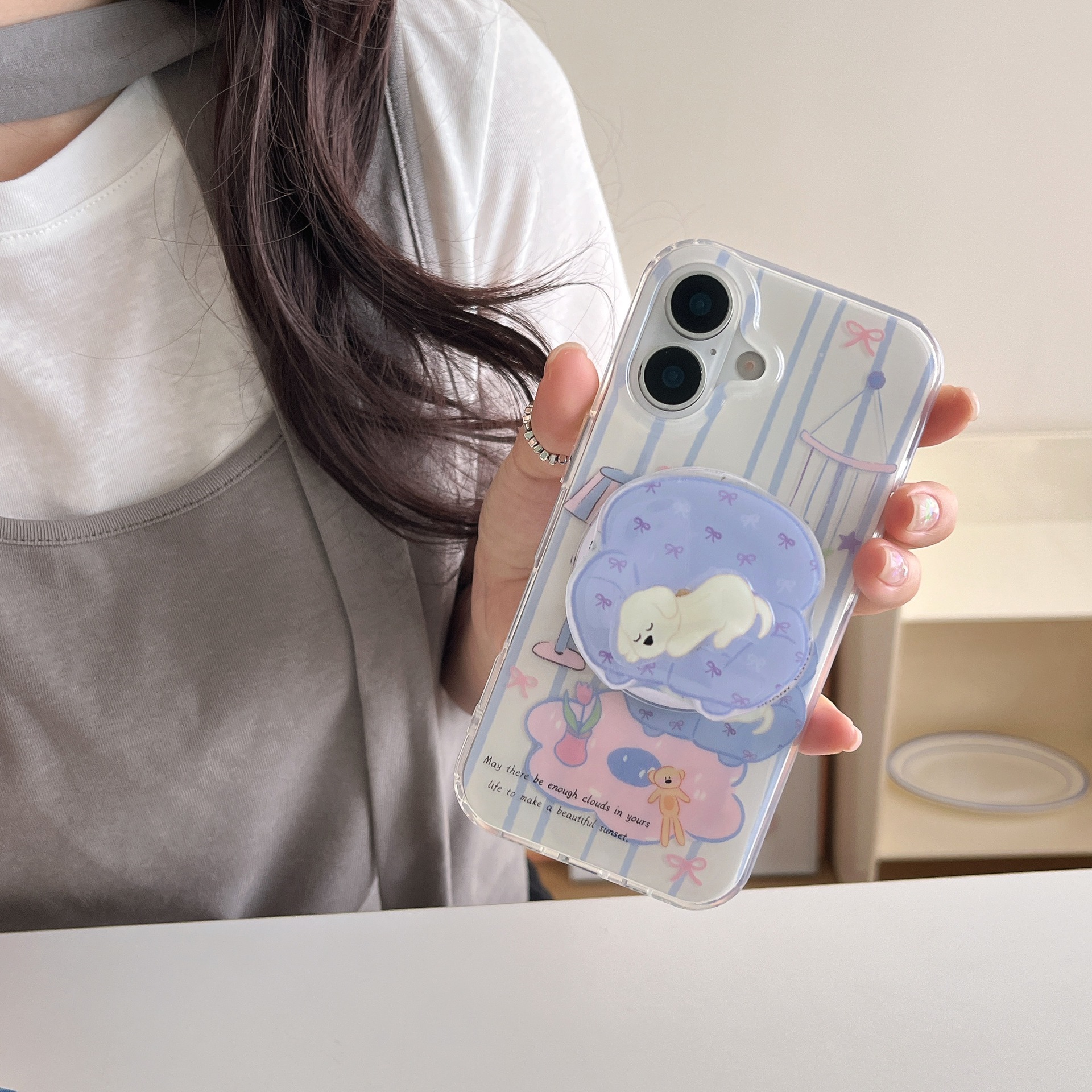 Lindo sofá para dormir cachorro para iPhone15ProMax funda para teléfono móvil 16PM atracción magnética 14/13 femenino 16Pro