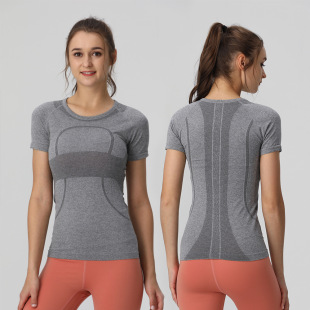 Ebb to stick new yoga clothing women's top sexy fast dry ladies sports short -sleeved T -shirt