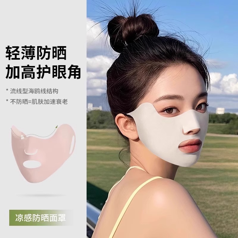 Máscara facial especial para correr de verano, máscara respirada para mujeres, máscara respirada para deportes al aire libre, boca abierta, nariz respirada.