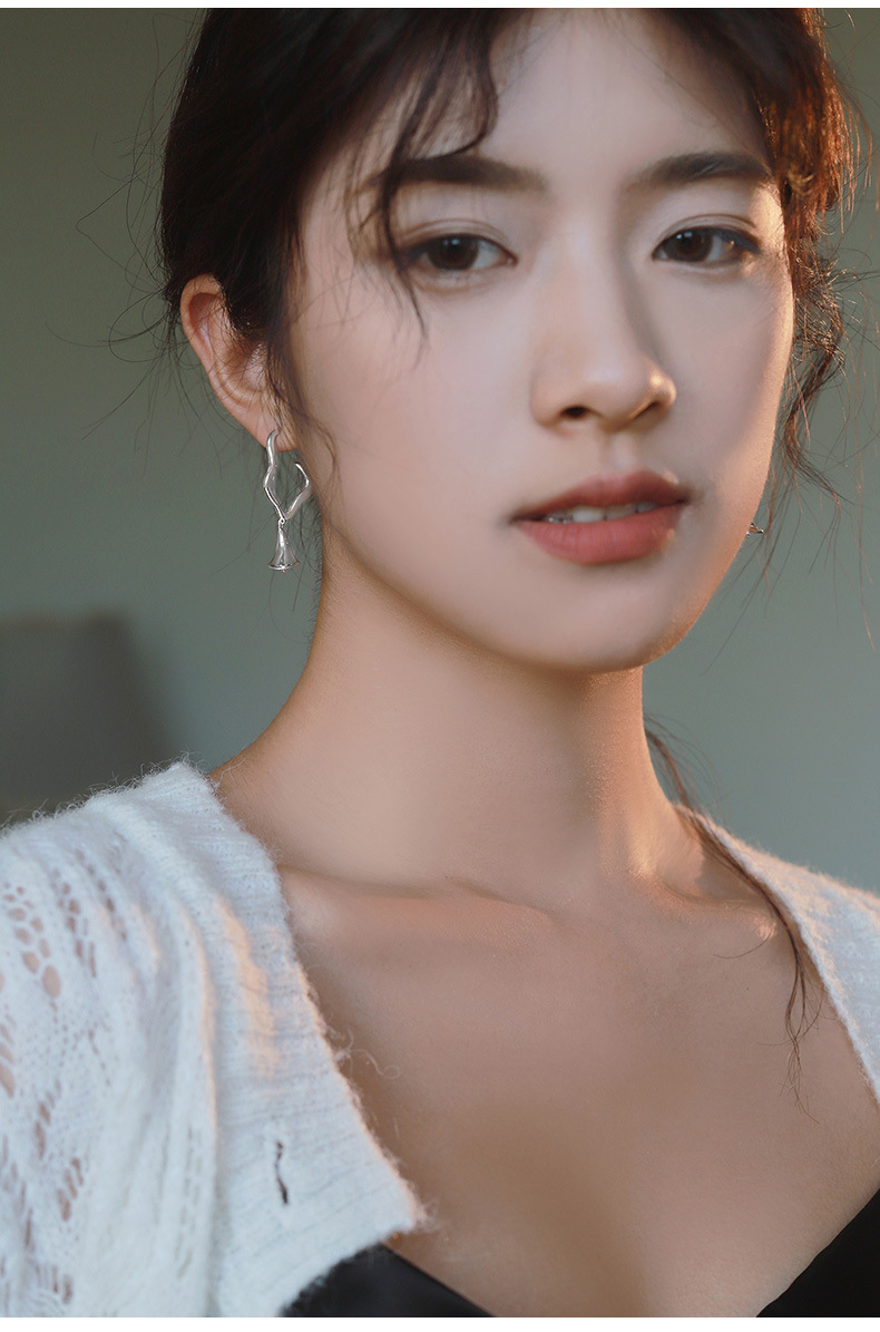 Boucles d'oreilles pendantes en argent sterling style japonais_voghion.com