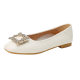 41-43 plus size 2025 New Square Head Square Buckle Rhinestone All-match Soft Slip-on Comfortable Shallow Women's Single Shoes