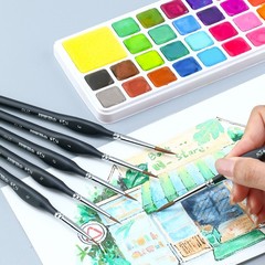 中盛畫材 狼毫2710勾線筆黑色杆描邊/鈎邊筆 繪畫筆水粉筆/水彩筆