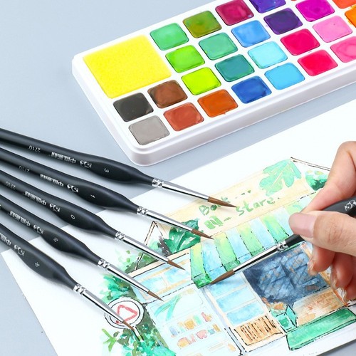 中盛画材 狼毫2710勾线笔黑色杆描边/钩边笔 绘画笔水粉笔/水彩笔