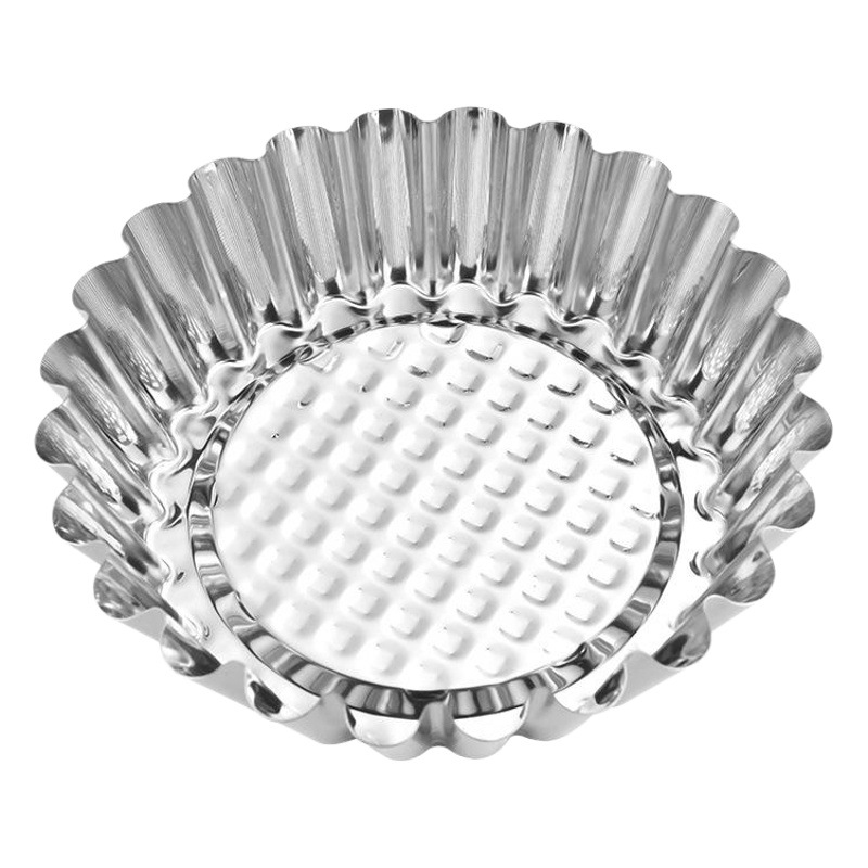 Reusable 430 stainless steel chrysanthemum cup egg cake mold stainless steel cake mold DIY baking tool