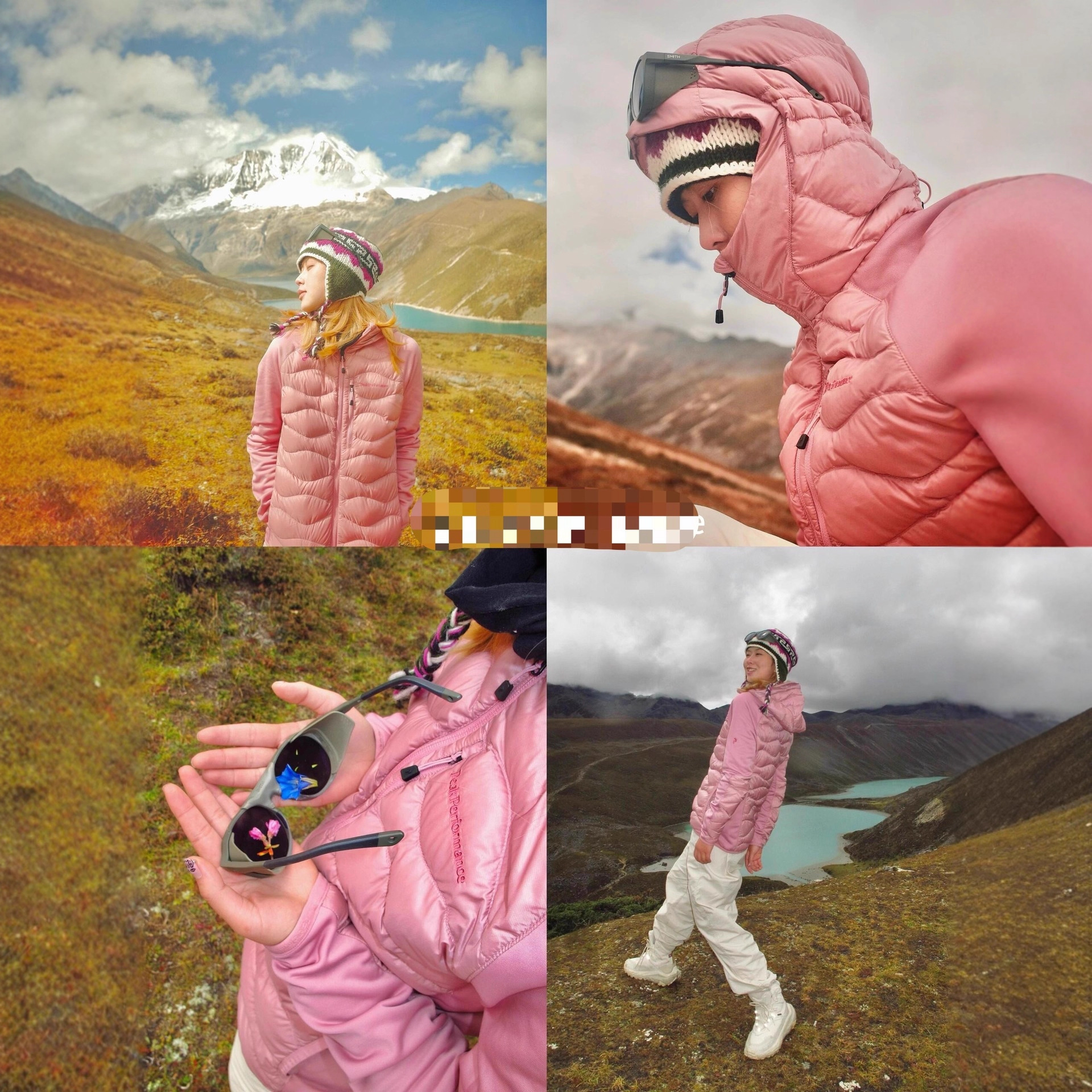 25Sspp New Autumn and Winter Outdoor Lightweight Warm Slim-Fit Knitted Patchwork Hooded Long-Sleeve down Jacket for Women