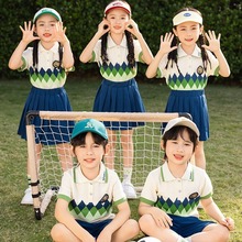 六一儿童节合唱服表演服装男女童演出服啦啦队幼儿园毕业照水绿色