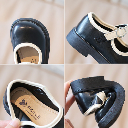 Korean style round toe sweet girls princess shoes, versatile children's small leather shoes, college style single shoes, little girls' shoes for sale on behalf of