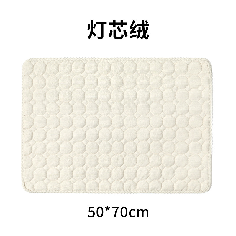 Colchoneta de pana - blanca leche