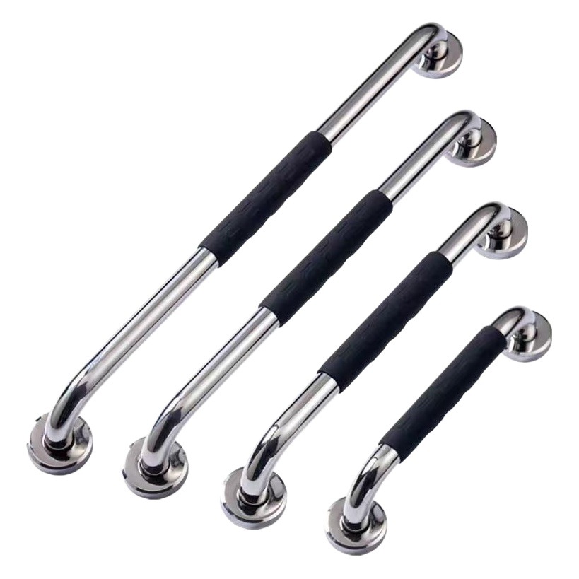 Household 304 Stainless Steel Handrails for Bathrooms, Anti-Fall Toilet Handrails for the Elderly, Anti-Slip Silicone Handrails for the Disabled