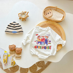 0-2歲嬰兒服裝 潮流男女寶寶小熊三角包屁衣柔軟舒適精梳棉質哈衣