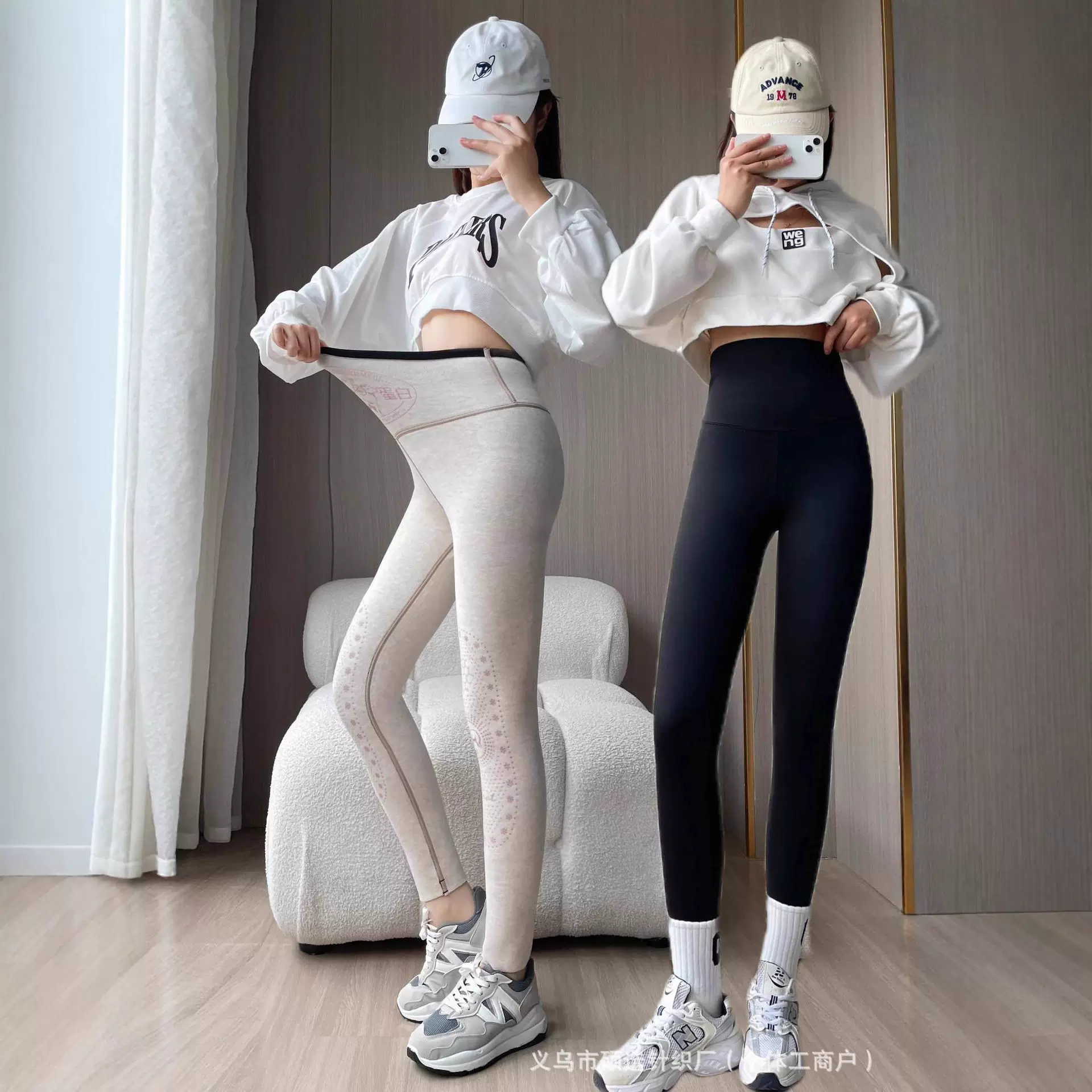 羊绒蛋白芭比鲨鱼裤护膝秋冬季加绒高腰提臀收腹打底裤女加厚保暖