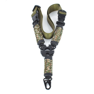 Cross-Border Amazon Military Fan Outdoor American Braided Paracord Multi-Functional Tactical Gun Rope Vertical Single-Point Strap