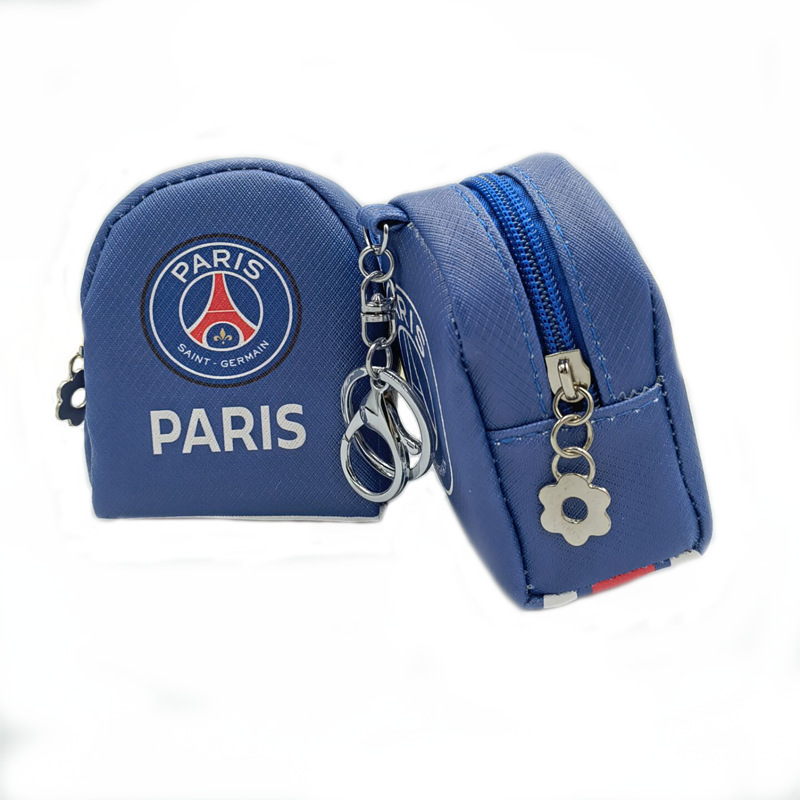 Argentina Juventus Paris Real Madrid Chelsea Mini Pu Ball Logo Coin Purse Key Bag Fan Souvenir Small Bag