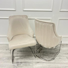 跨境家具意式不锈钢创意餐椅高端餐厅餐桌椅宴会椅设计师酒店椅子