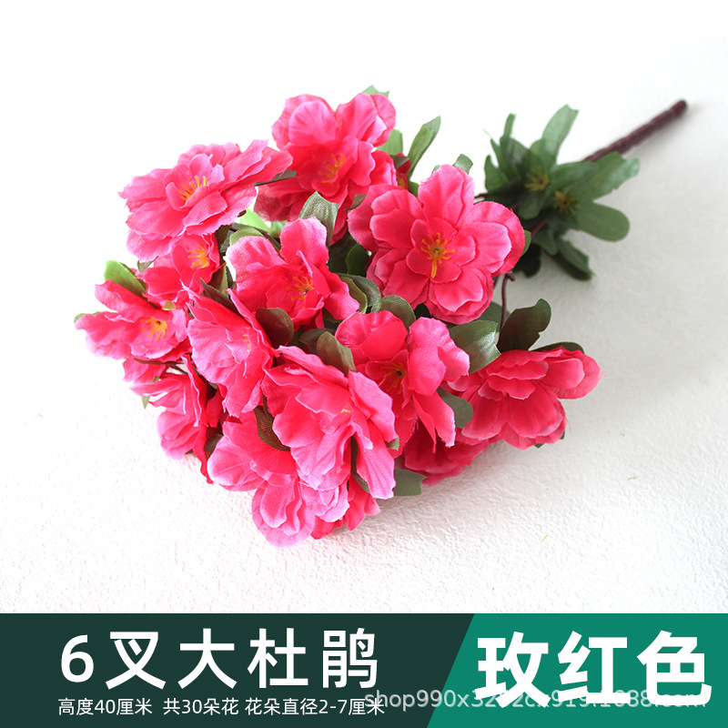 Rose Red-Azalea de 6 ramas