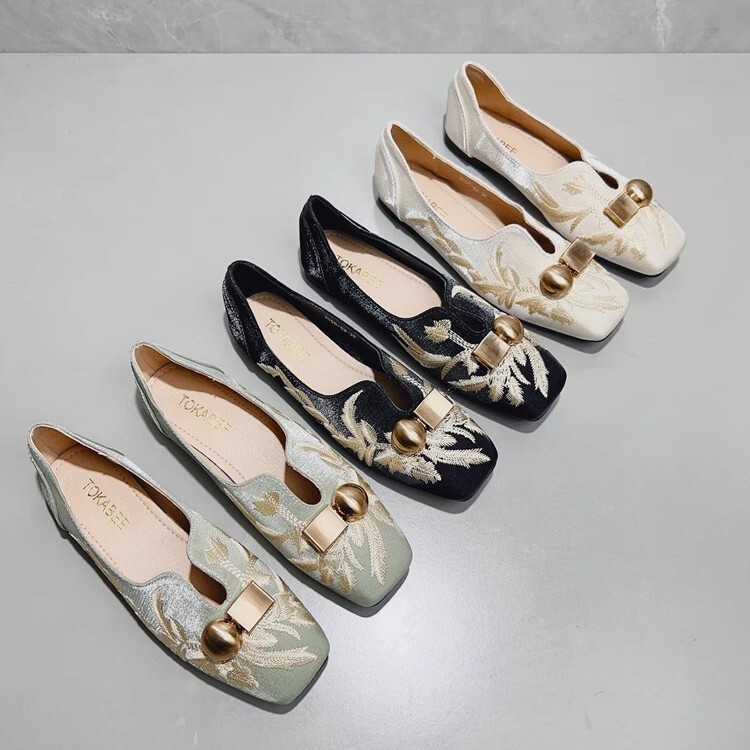 Fashionable Mary Jane Shoes, Spring Square-Toe Flats, Women's Loafers, New Versatile Retro New Chinese Style