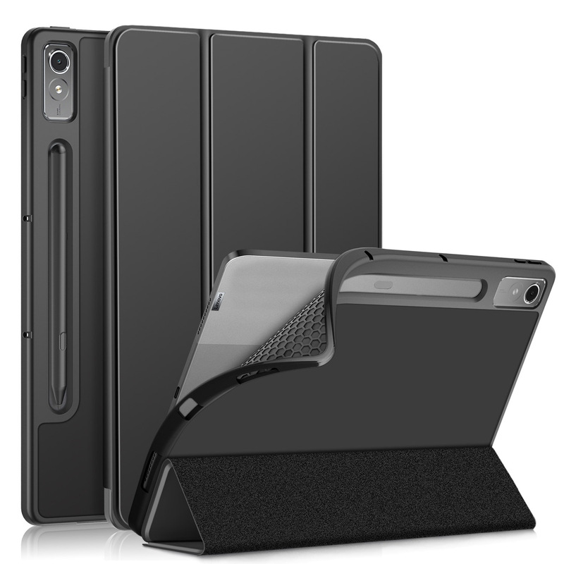 Suitable for Lenovo Tab P12 TB371FC protective case small new Pad Pro 12.7 TPU tri-fold leather case Suitable for Lenovo Tab P12 TB371FC protective case small new Pad Pro 12.7 TPU tri-fold leather case
