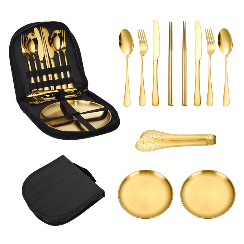 골드 11 피스 세트 (젓가락 2 명)