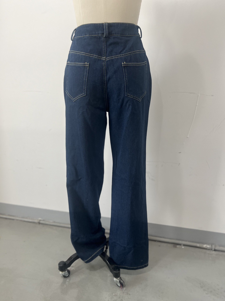 Women's Lapel Denim Shirt And Trousers Set European And American Style Spring New Clothing Cross Border 2025_ecoleips.com