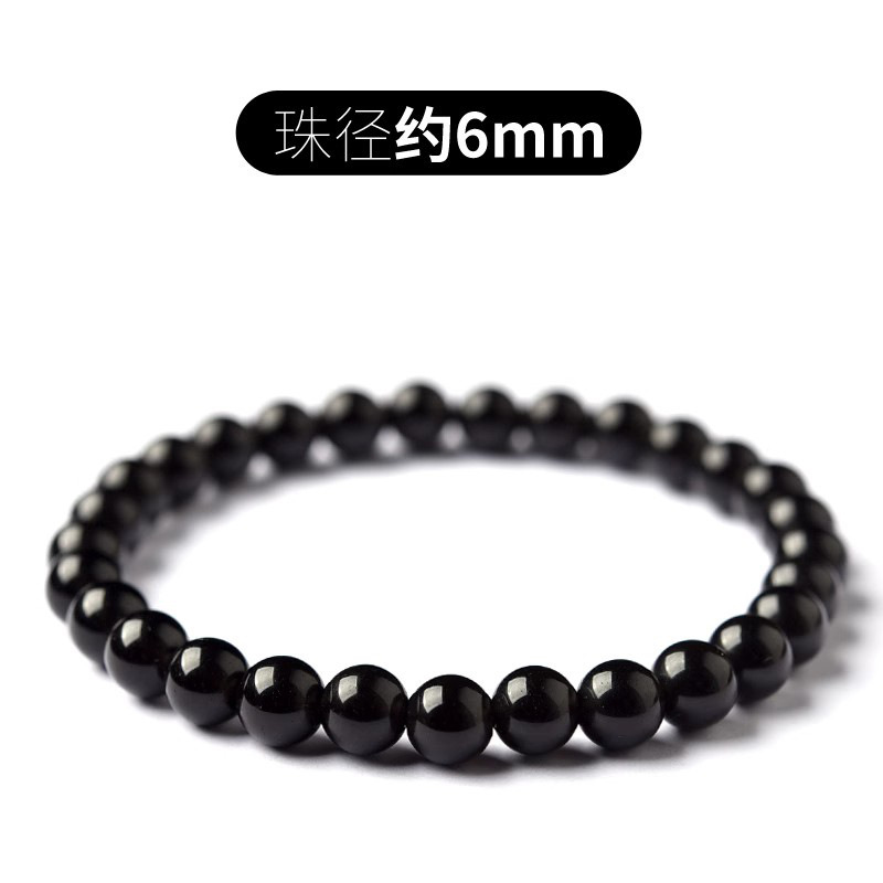 天然烏金黒曜石手串男仏珠本命年転運珠ブレスレットカップルプレゼント観光スポット卸売り人気|undefined