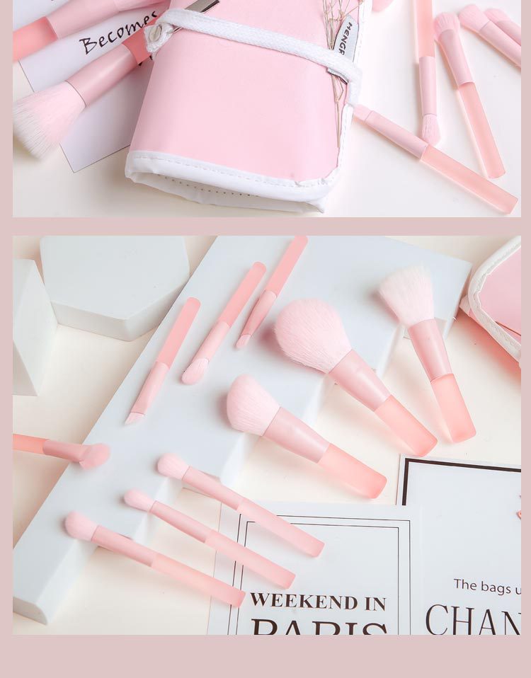 Cangzhou Soft Bristle 10 pieces, Half Pond Jelly mini Mini makeup brush set, dot color brush, Blush powder brush, Blade brush undefined