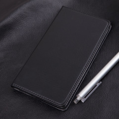 Powerful 7903 Business Notebook with Leather Cover, 48 Pages, PU Notebook, 175*95mm, 80 Sheets Per Book