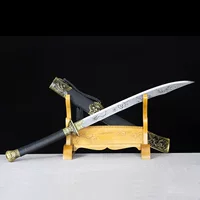 Лунцюаньский меч в стиле Кангси, боевой меч для киносъёмок, нож с хвостом быка, вышитый весенний нож, дракон-тигр нож, коллекционное холодное оружие, без лезвия