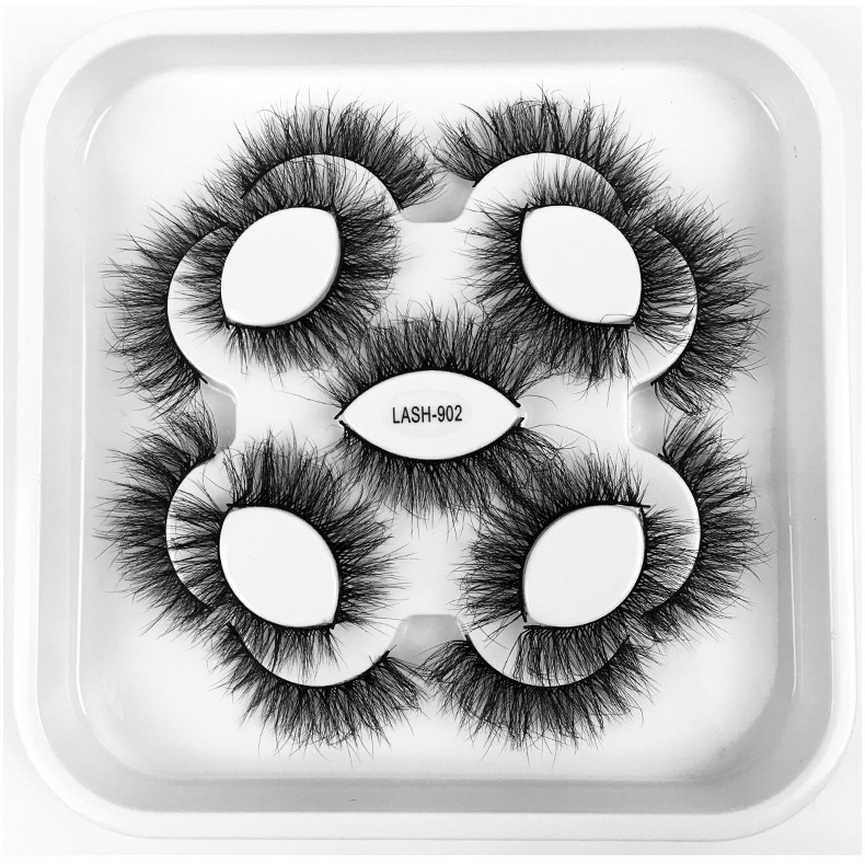 Fashion Double-layer Thick Cross Mink Hair  False Eyelashes 9 Pairs display picture 6