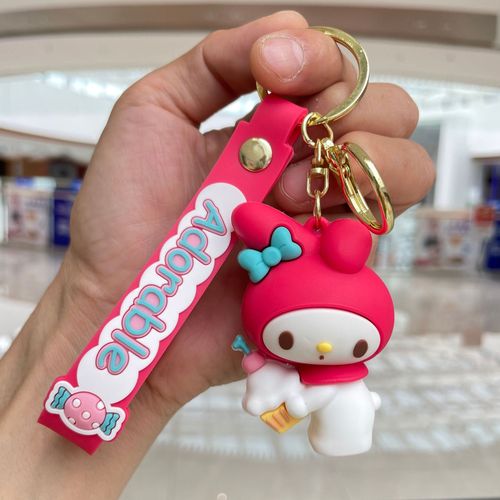 Sanrio Cherry Secret Keychain Cute Klomi School Bag Charms Car Keychain Small Gift Wholesale