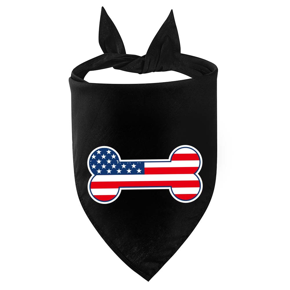 Fabricante en stock nuevo transfronterizo Día DE LA Independencia Americana mascota triángulo Toalla de algodón de una sola capa mascota bufanda perro saliva toalla