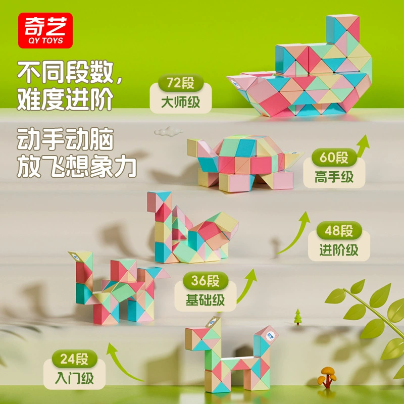 奇艺 Variable magic ruler, children's set, transformer, toy, 36