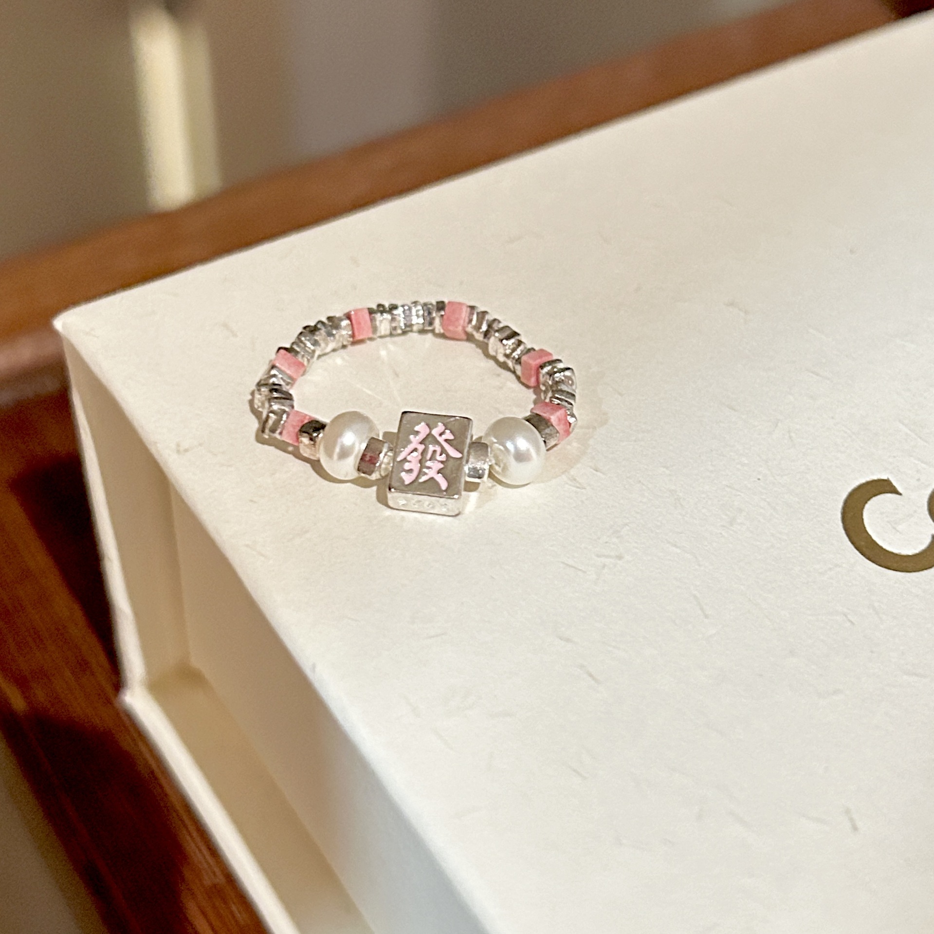 Anillo mahjong de plata de ley 925 con circonitas para mujer_voghion.com