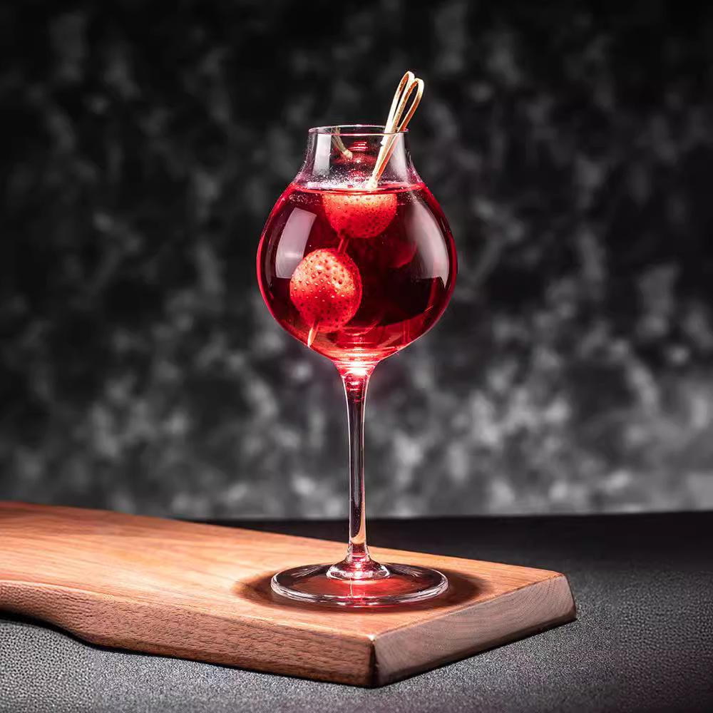 Vidrio de cristal sin plomo whisky degustación olor taza ISO pie alto olor taza de vino taza de vino dulce taza de Sherry