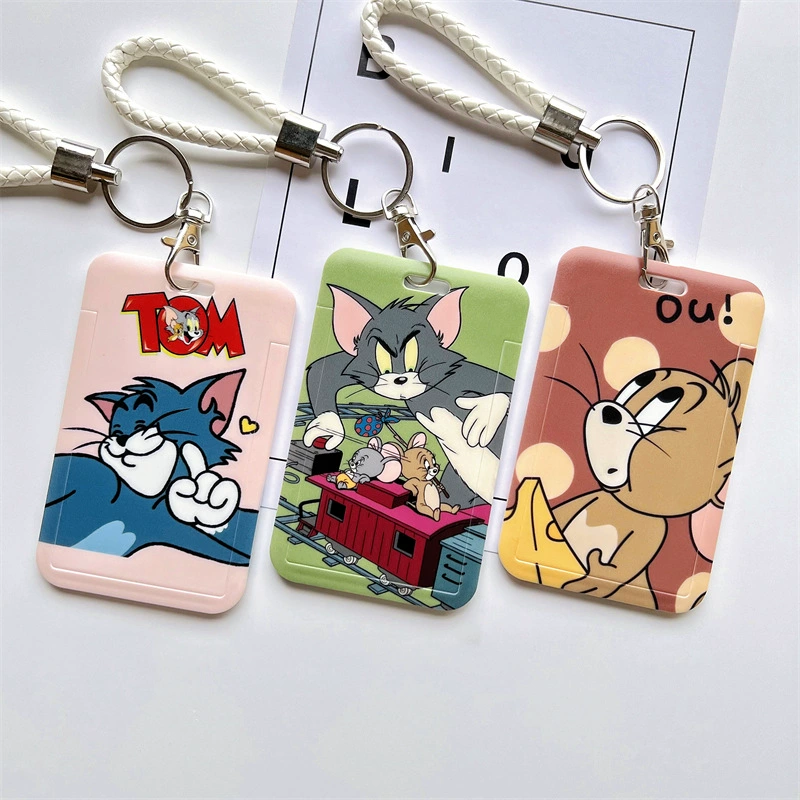 КарточницаTravel карточек Tom & Jerry, брелок-держатель, защитный жесткий чехол, школьный ID для детей