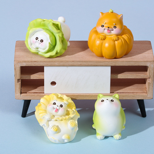 Creative Cartoon Cai Dog's World Mini Ornaments Micro Landscape Resin Crafts Wholesale Desktop Decoration Wholesale