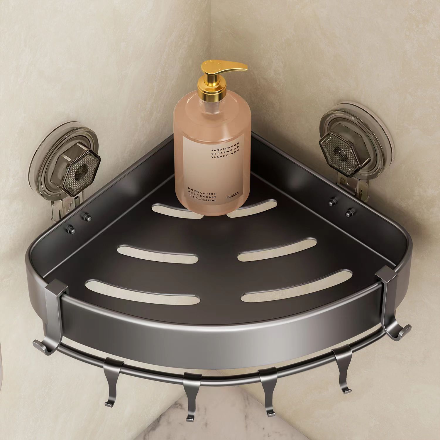 Toilet Bathroom Rotating Suction Cup Storage Rack Punch-Free Storage Box Toilet Bathroom Wash Wall-Mounted Storage Rack