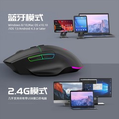 メーカー卸売り無線マウスbluetoothマウス三型typec充電無線rgbゲームマウス
