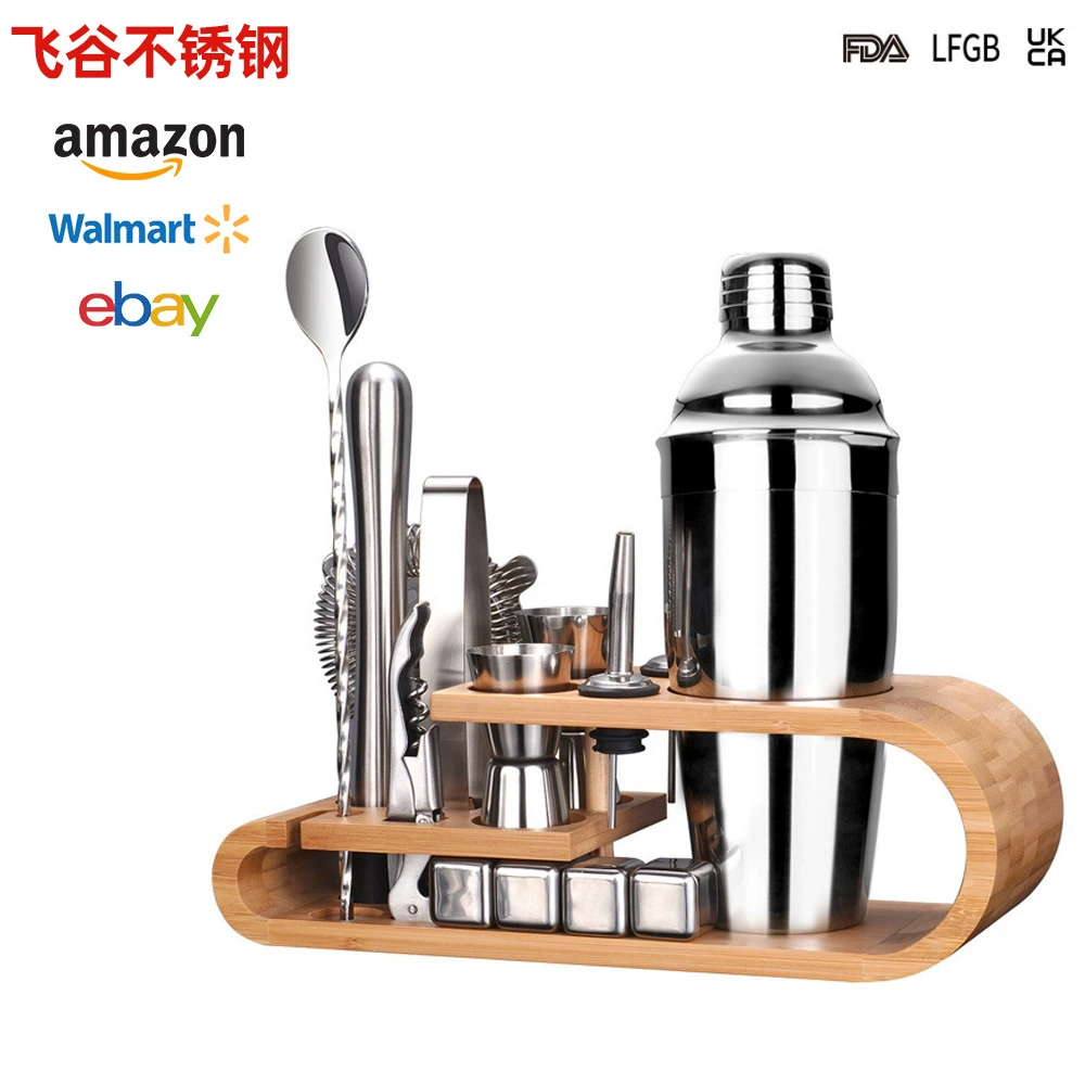 25-летний новый набор из нержавеющей стали из 15 комплектов барных коктейлей