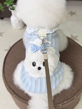 狗狗衣服秋冬款新款磨毛棉可爱小狗背心带牵引泰迪猫咪小型犬服装