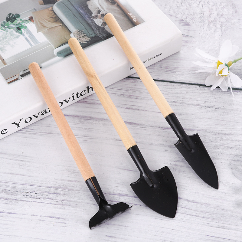 袋装3件套园林工具木把铲子花铲迷你铲子沙滩铲子义乌百货批发