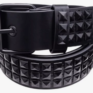 Унисекс кожаный пояс с пирамидальными studs, стиль панк/европейский джинсовый, длина 110 см